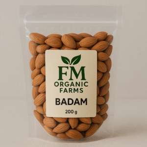 Almonds 200gm | Crunchy & Nutrient-Rich | High in Protein, Fiber, Vitamin E & Healthy Fats | Supports Brain & Heart Health | Gluten-Free | Ideal for Snacking, Baking & Cooking